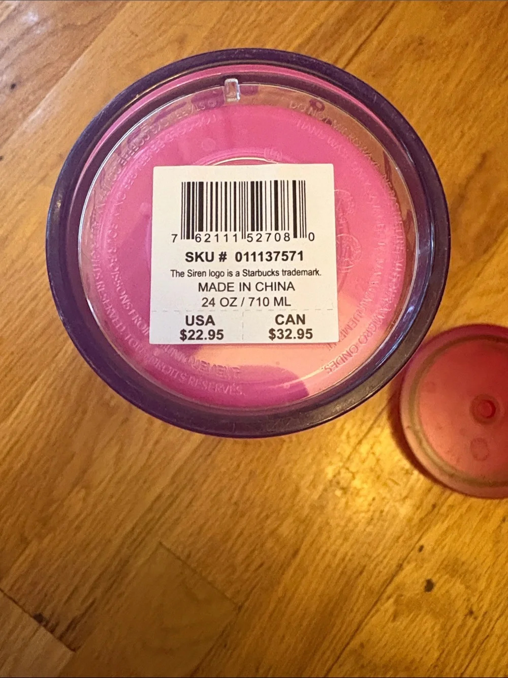 Starbucks Pink Floral Deer Tumbler with Metallic Accents